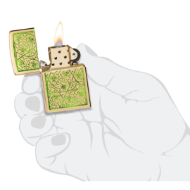 Zippo 60006807 254B Clover Leaves Design
