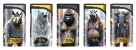 Aansteker METAL CASE Jetflame reliëf Gangster animals (25)