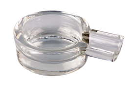 Sigaren asbak glas transparant diameter 8,5cm