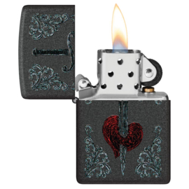 Zippo 60006605 Heart Dagger Tattoo Design