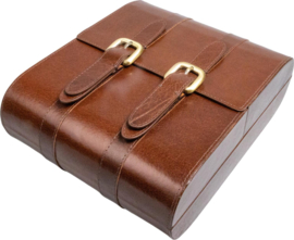 Humidor uitvouwbaar bruin 7 x 19.5 x 18.3 cm