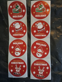 Kerst stickers rood