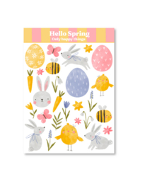 Hello Spring stickervel