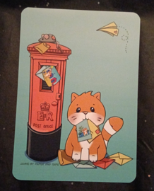 Jamie the Cat Post zijn Brieven ansichtkaart
