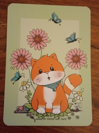 Jamie the Cat Lente ansichtkaart