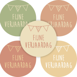 Cadeausticker Fijne Verjaardag
