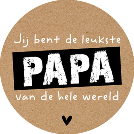 Cadeausticker Jij bent de Leukste Papa..