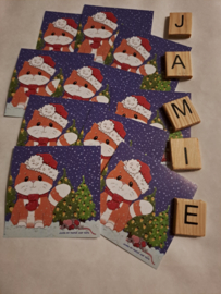 Jamie the Cat Kerst stickers