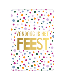 Vandaag is het Feest ansichtkaart