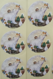 IJsbeer met de Dieren Sticker