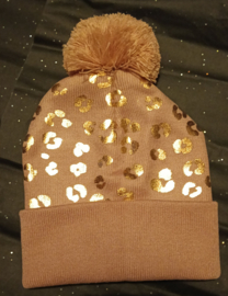 Muts tijger Pompon Roze
