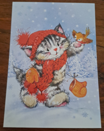 Merry Kitten ansichtkaart