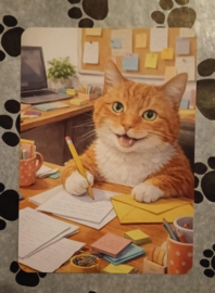 Wie schrijft Die blijft ansichtkaart