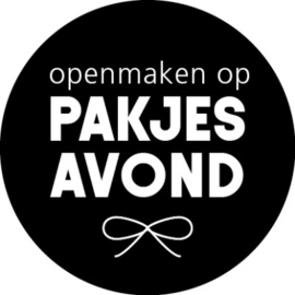 Cadeausticker Openmaken Op Pakjesavond