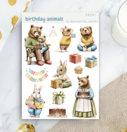 Birthday Animals stickervel