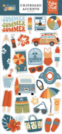 Summer Vibes Chipboard Stickers