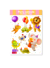 Party Animals stickervel