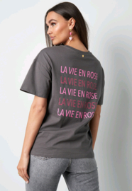 T-shirt La Vie en Rose - Grijs L
