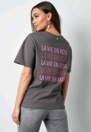 T-shirt La Vie en Rose - Grijs M