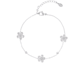 Flower Power Armband (zilver)