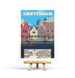 Amsterdam Retro Travel ansichtkaart