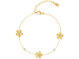 Flower Power Armband (goud)