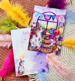 Regenboog party ansichtkaart