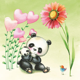 Lieve Panda's ansichtkaart