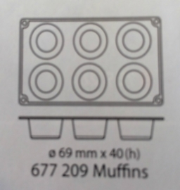 677209 Bakvorm siliconen Muffins