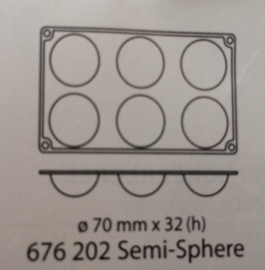 676202 Bakvorm siliconen Semi-Sphere