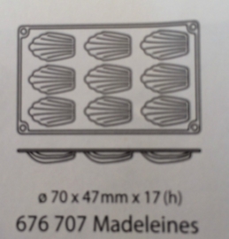 676707 Bakvorm siliconen Madeleines