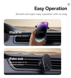 Baseus Auto Restorable Gravity Autotelefoonhouder | Universele Air Vent Houder met Siliconen Grip voor iPhone & Samsung