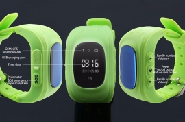 GPS horloge voor kind en senioren met tracker en SOS bel alarm functies groen