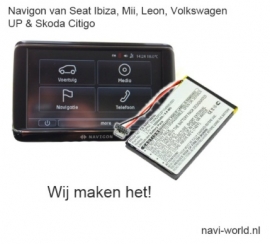 Accu Batterij voor Navigon 70 71 Seat Mii Volkswagen Up Skoda Citigo