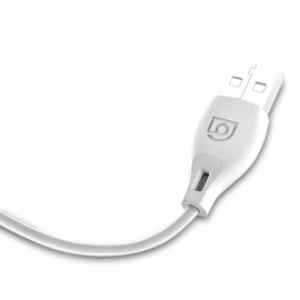 Sterke USB kabel Lightning voor iPhone iPad 2.4A 1m wit