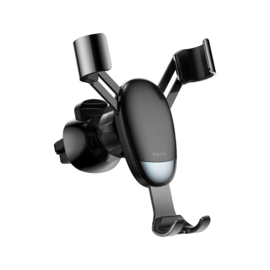 Baseus Mini Gravity Holder telefoonhouder luchtrooster auto zwart