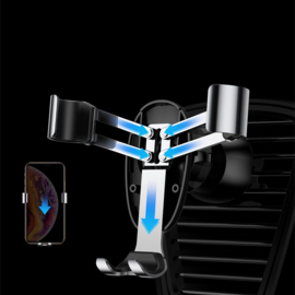 Baseus Mini Gravity Holder telefoonhouder luchtrooster auto zwart
