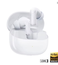 Baseus EP10 Pro ANC Oordopjes Bluetooth 6.0 – Draadloze Earbuds met -50dB Noise Cancelling, LDAC Hi-Res Audio, 6 Microfoons, IP55 Waterproof – Wit