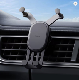 Baseus Auto Restorable Gravity Autotelefoonhouder | Universele Air Vent Houder met Siliconen Grip voor iPhone & Samsung