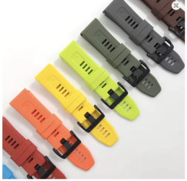 Garmin QuickFit Horlogeband 22mm / 26mm – Siliconen Band voor Epix Gen 2, Fenix 7 / 6 / 5 Plus, Enduro 2