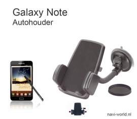 HR Richter Zuignap Autohouder voor Samsung Galaxy Note/ Galaxy Note 2/ Galaxy Note 3 (Past ook met telefoonhoesje) + Dashboard schijf
