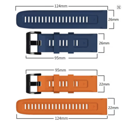 Garmin QuickFit Horlogeband 22mm / 26mm – Siliconen Band voor Epix Gen 2, Fenix 7 / 6 / 5 Plus, Enduro 2