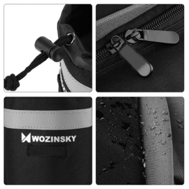 Wozinsky fietstas bagagedrager 6L met opbergvakjes zwart