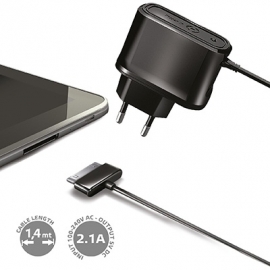 Celly Thuis snellader voor Tablet Samsung Galaxy (2.1A) Lange kabel 1,4m (Kwaliteit!)