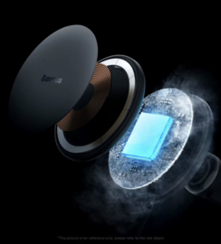 Baseus 15W Magnetische Draadloze Autolader | MagSafe Telefoonhouder met LED-licht (USB-A) voor iPhone 15 / 14 / 13 Pro