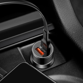 Baseus Small Screw intelligente autolader 2x USB Quick Charge 3.0 QC 3.0 36W