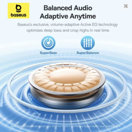 Baseus EP10 Pro ANC Oordopjes Bluetooth 6.0 – Draadloze Earbuds met -50dB Noise Cancelling, LDAC Hi-Res Audio, 6 Microfoons, IP55 Waterproof – Wit