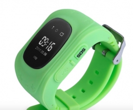 GPS horloge voor kind en senioren met tracker en SOS bel alarm functies groen