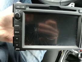 Type B Digitizer aanraakscherm glas voor ingebouwde radio navigatie  Hyundai en Kia