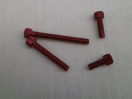Red Anodized Bolts M6